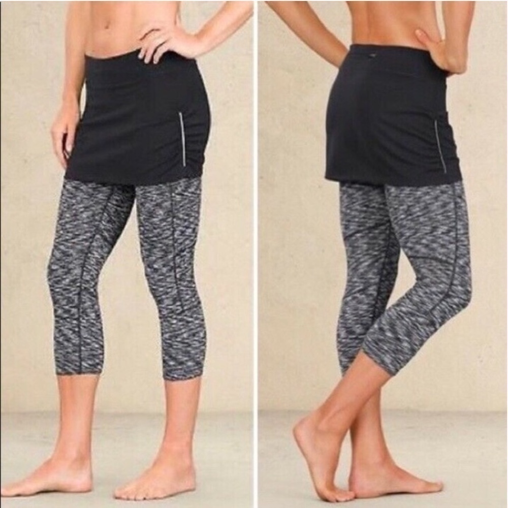 Athleta Space Dye Contender Skirt Capri Leggings XS